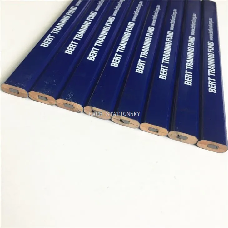 Navy Blue Flat Carpenters Pencil