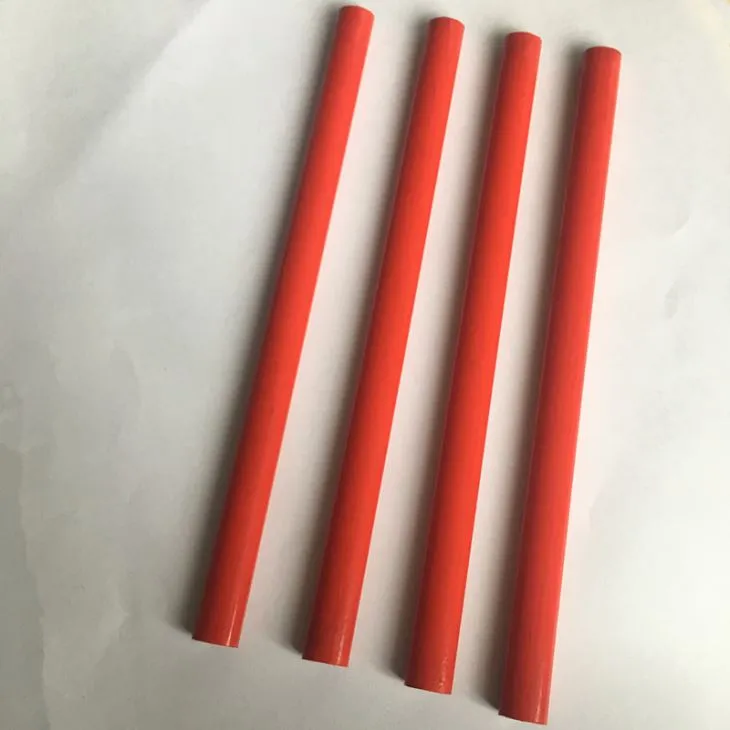 Red Oval 7 Inch Stamping Logo Carpenter Pencil