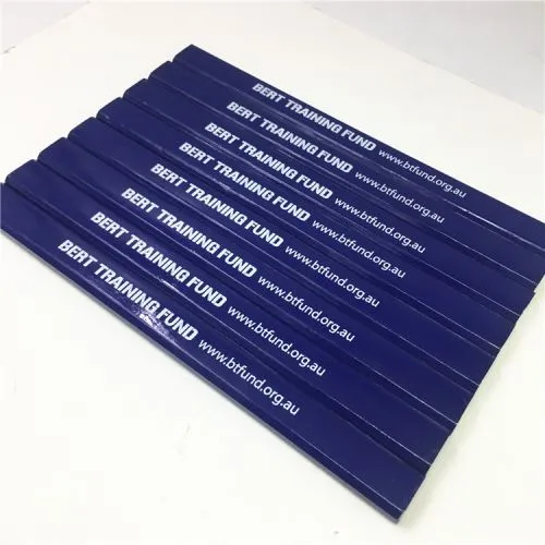 ดินสอช่างไม้แบนสีน้ำเงินกรมท่า